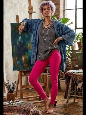 Betsey Johnson Hot pink pants leggings S-M Betseys Boutique